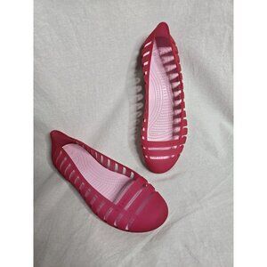 Crocs Adrina II Closed Toe Slip On Jelly Flats Women’s Size 9 Ballet Shoes Pink